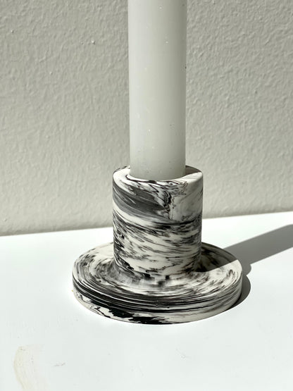 Small Candle Holder (Black and White)