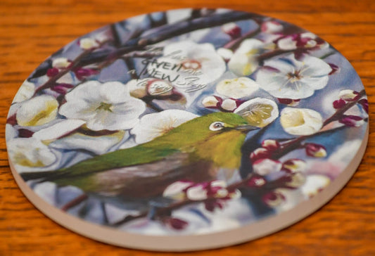 Birds & Blossoms Ceramic Coaster