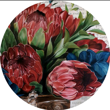 Bright Protea Ceramic Coaster